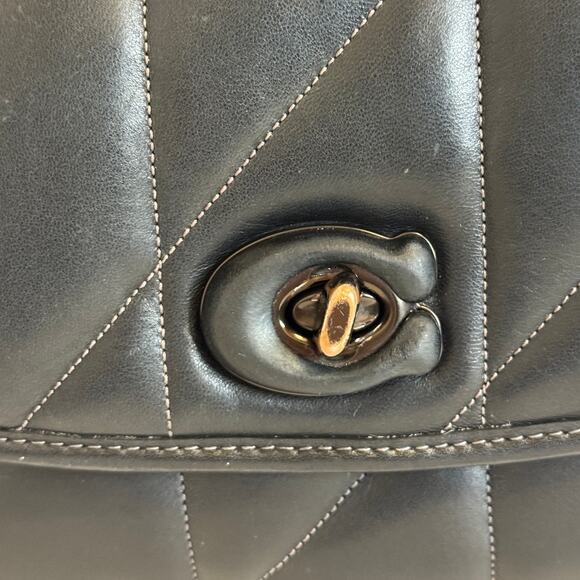 COACH Quilted Pillow Madison Shoulder & Crossbody Bag in Black Nappa Leather - Picture 16 of 16